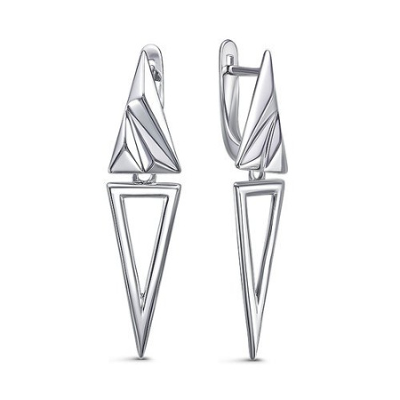 Серьги из серебра «Треугольник»