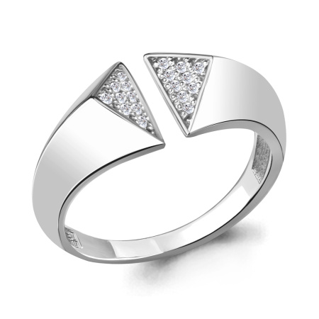 Серебряное кольцо с фианитами