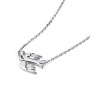 Колье из серебра с фианитами «Птица»