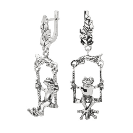 Серебряные серьги «Приятели»