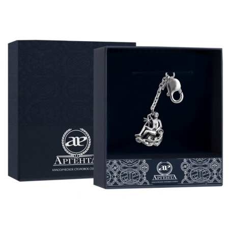 Серебряный брелок для ключей «Зодиак Водолей»