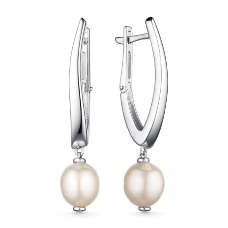 Серебряные серьги с жемчугом