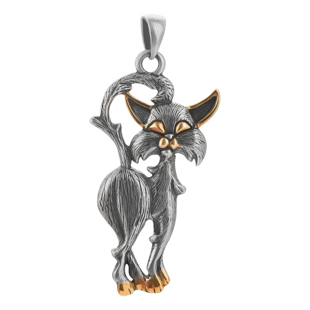 Кулон из серебра «Кошка»