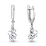 Серьги из серебра с фианитами