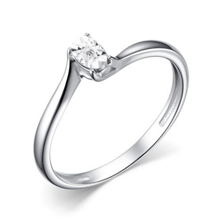 Кольцо из серебра с бриллиантом