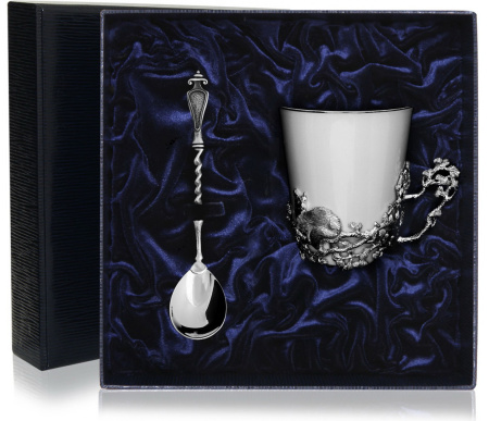 Чашка чайная «Куница» с ложкой