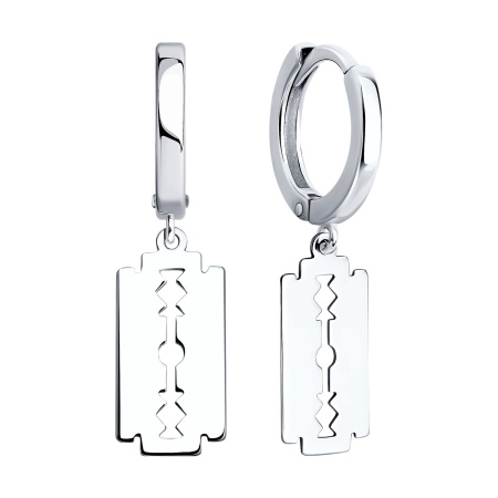 Серебряные серьги «Лезвие»