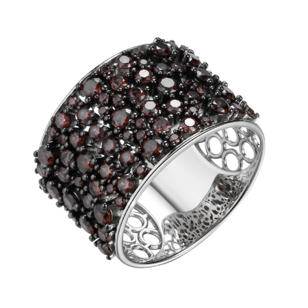 Кольцо из серебра с фианитами