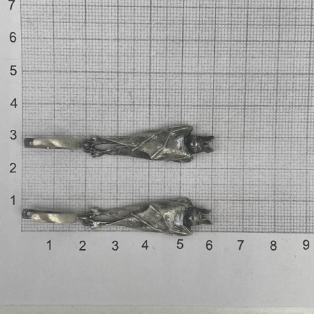 Серебряные серьги «Летучие мыши»