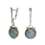 Серьги из серебра с аквамарином