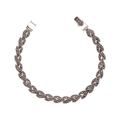 Серебряный браслет с марказитами