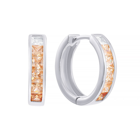 Серебряные серьги с цирконием