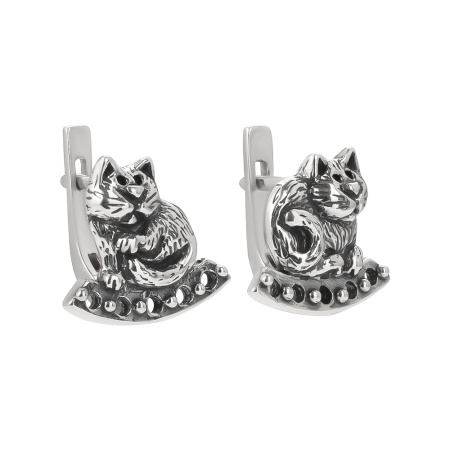 Серьги из серебра «Три-котаж»