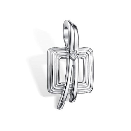 Подвеска из серебра с бриллиантом