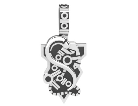 Серебряный кулон UNISEX «Козерог» с чернением