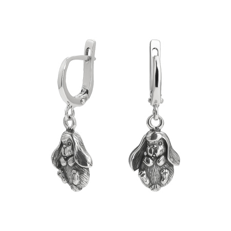 Серьги из серебра «Зайка»