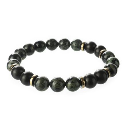 Браслет мужской с яшмой и гематитом
