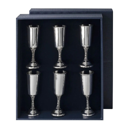 Набор серебряных рюмок «Виноград» - 6 предметов