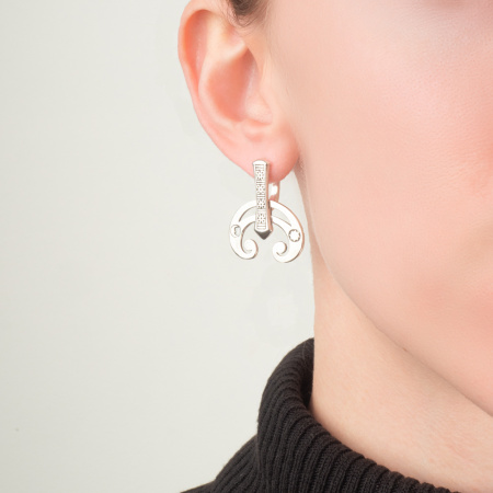 Серебряные серьги «Лунница»