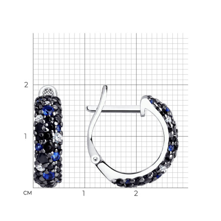 Серебряные серьги с фианитами