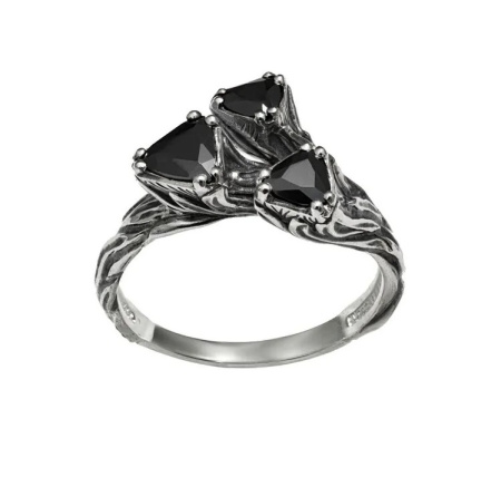 Серебряное кольцо с фианитами «Древо»