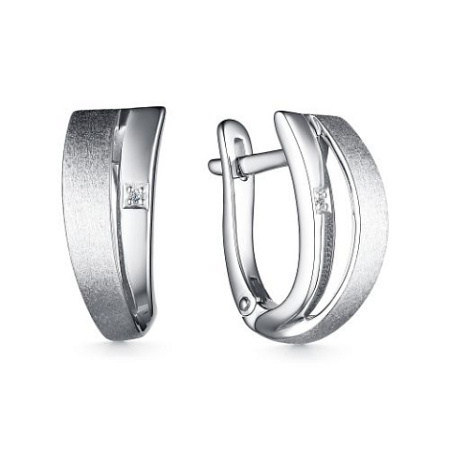 Серьги из серебра с бриллиантом