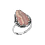 Кольцо из серебра с родохрозитом