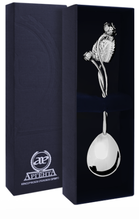 Серебряная чайная ложка «Кувшинка»