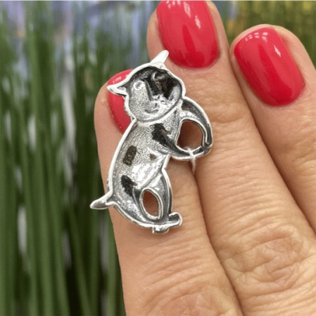 Серебряный кулон «Кот Баюн»