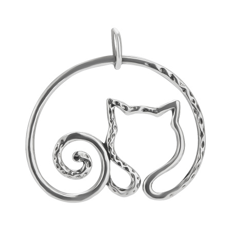 Подвеска из серебра «Кот-восьмёркин»