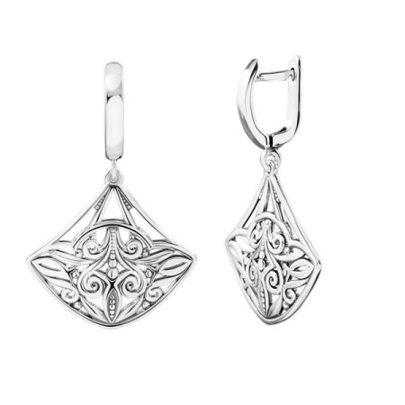 Серебряные серьги «Росинка»