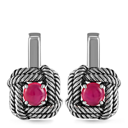 Серьги серебряные с ониксом