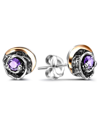 Серебряные серьги с фианитом