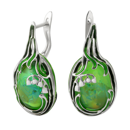 Серьги из серебра «Ландыши»