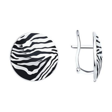 Серьги из серебра с эмалью