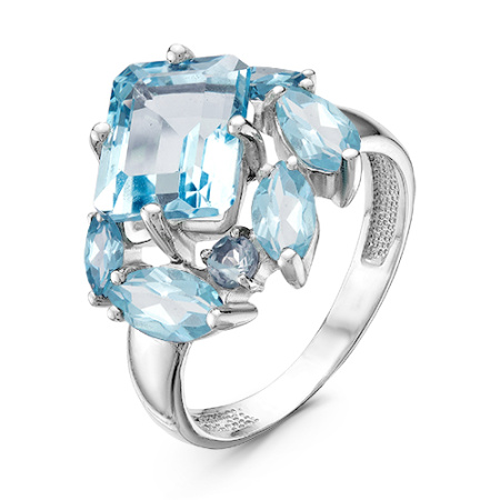 Серебряное кольцо с топазами