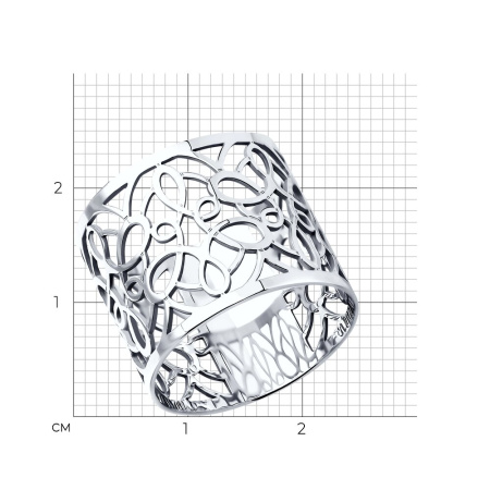 Ажурное серебряное кольцо