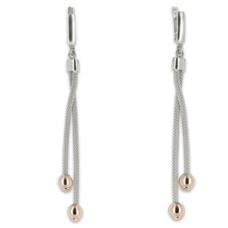 Серьги из серебра с позолотой