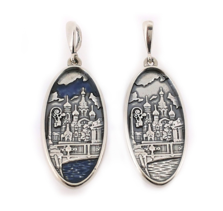 Подвеска из серебра « Мой Санкт-Петербург» с эмалью
