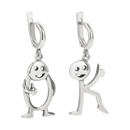 Серебряные серьги «Всё Ок»