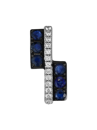 Подвес из серебра с натуральным сапфиром