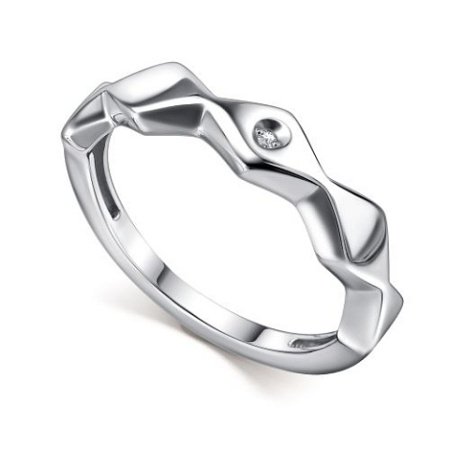 Кольцо из серебра с бриллиантом