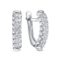 Серьги из серебра с фианитами