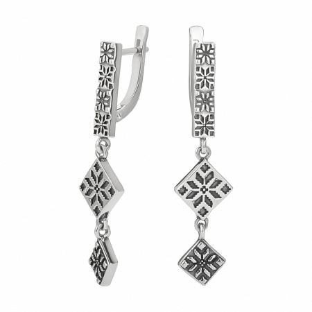 Серебряные серьги «Хоровод»