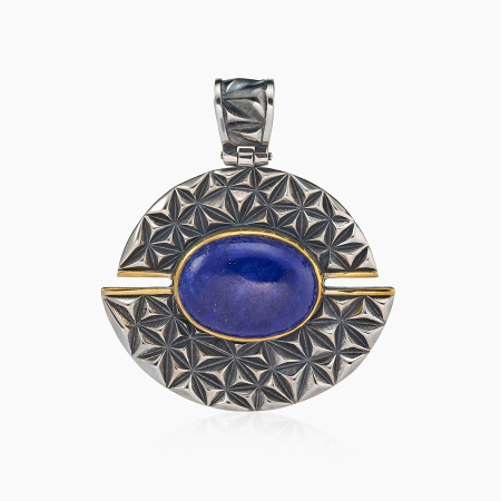 Серебряная подвеска с лазуритом