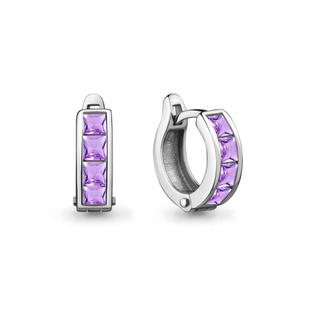 Серебряные серьги с фианитами