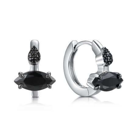 Серьги из серебра со шпинелью