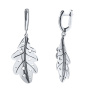 Серебряные серьги «Дубовый лист»
