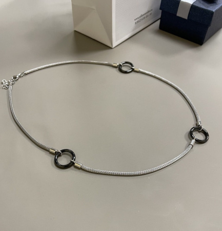 Колье из серебра «Круг»