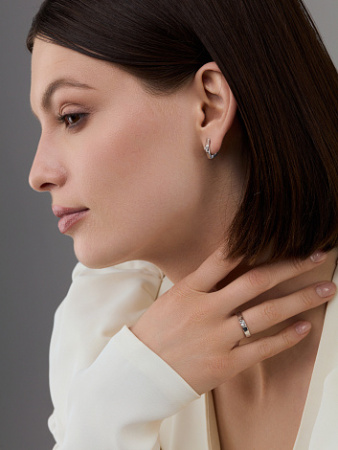 Серьги из серебра с бриллиантами